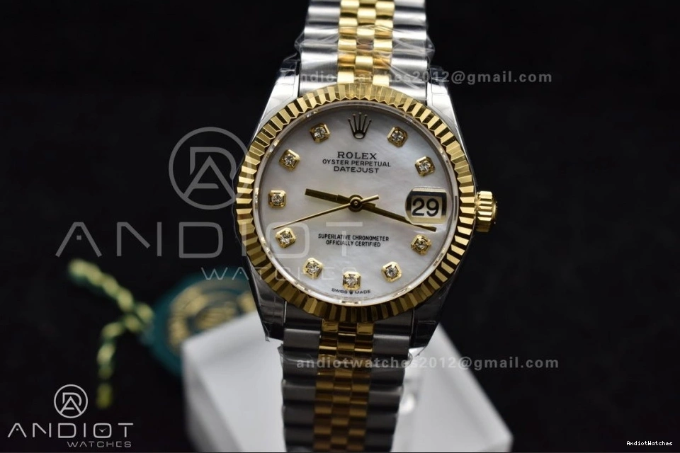 DateJust Steel 542 President Ladies Diamond 31 GSF Dial Bracelet Colorful 316L YG 278271 On MOP 0708